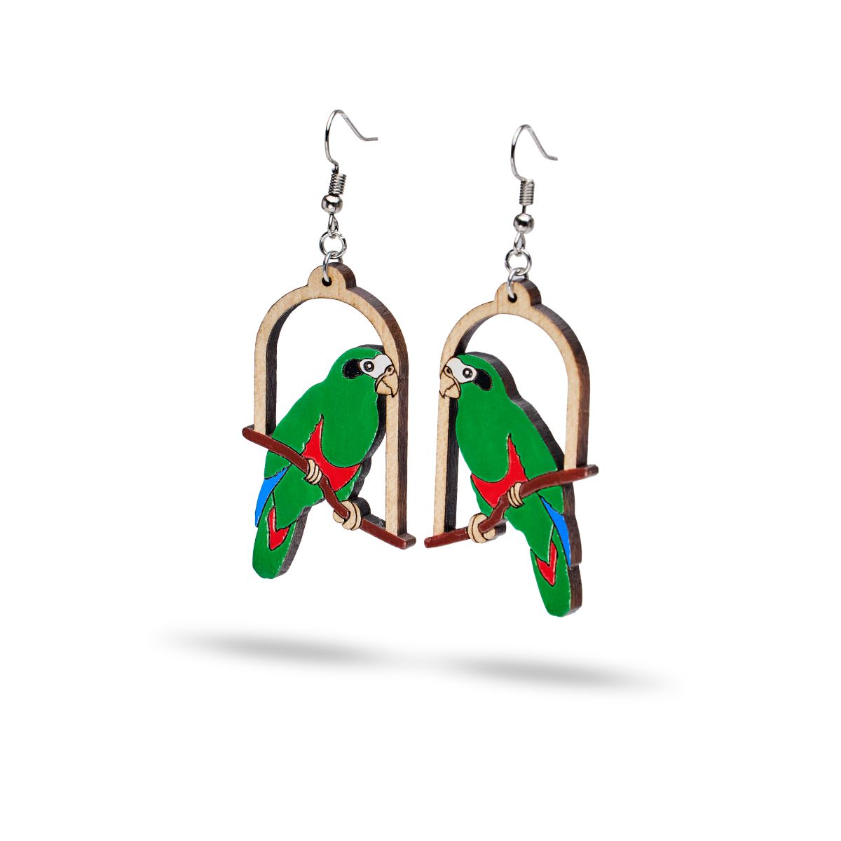 Aretes Colgantes Cotorra de la Española