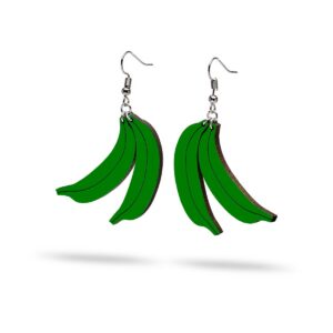 Aretes Colgantes Plátano Verde