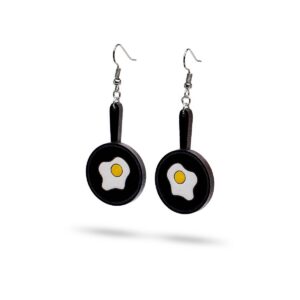 Aretes Colgantes Sartén Huevo
