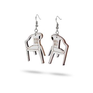 Aretes Colgantes Silla Plástica